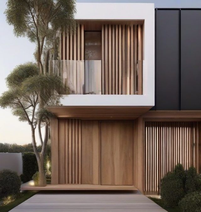 Portes pivotantes en bois